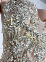 Robe de bal Ocstrade à épaules dénudées ornée de perles brillantes, robe longue pour femme, robe de mariée blanche à plumes, robe de haute couture à traîne
