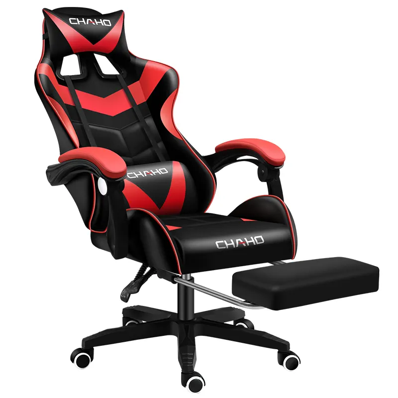 Ucuz led ergonomik bilgisayar yarış şezlonglar geniş wivel ofis kursi cadeira silla gamer sedia da oyun kırmızı oyun koltuğu