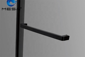 Paroi de douche pour <span class=keywords><strong>baignoire</strong></span> avec porte coulissante en verre à fermeture douce et cadre en aluminium <span class=keywords><strong>noir</strong></span> - Product Image 3