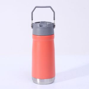 Bouteille d'eau isotherme portable en acier inoxydable à double paroi sous vide, forme de <span class=keywords><strong>gourde</strong></span>, pour le sport, avec poignée et couvercle à paille, garde les boissons chaudes et froides - Product Image 1