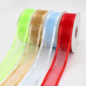 Beihai 4Cm Wide Edge Organza Ribbon Solid Color Nylon Woven Diy Gift Wrapping Decorative Ribbon - Product Image 3