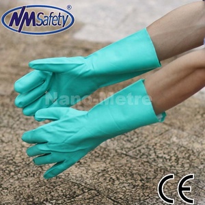 NMSHIELD Guantes resistentes a productos químicos personalizados Guantes industriales de nitrilo verde Guantes DE TRABAJO impermeables - Product Image 4