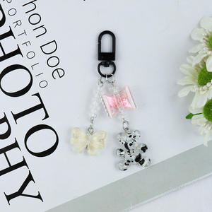 Mengda resina creativa lindo <span class=keywords><strong>dictador</strong></span> caramelo arco oso llavero colgante paquete decoración colgante para llaves de coche y teléfono móvil - Product Image 6