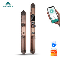 Serrure électronique numérique à reconnaissance faciale 3D en gros, déverrouillage par empreinte digitale, mot de passe, carte IC, application, pour portes en bois et en acier