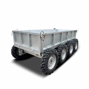Chariot de transport industriel en acier argenté avec structure fermée et transmission intégrale pour transport lourd - Product Image 2