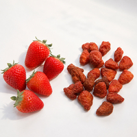 OEM Stroberi Kering AD Grosir, Manis Asam Kenyal, Camilan Buah Alami, Setengah Buah Utuh, Kemasan Vakum Premium 10kg
