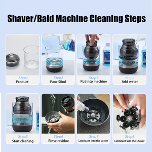 For Rotary Shaver Cleaner Rinse Stand Cup Compatible All Shaver <b>Heads</b> Face Shaver Pro Electric Bald <b>Head</b> Wet Dry <b>Razor</b> - Product Image 6