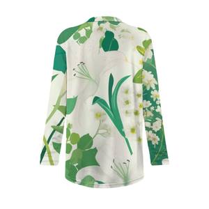 Cárdigan de manga larga para mujer Invierno Primavera Lana tejida con decoración de botones Disponible en patrones estampados de rayas sólidas - Product Image 3