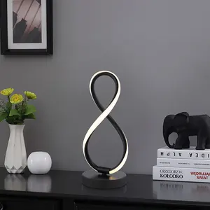 Toptan modern basit anahtarı tipi spiral başucu işık LED okuma aydınlatma lambası dekoratif masa lambası
