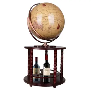 62Cm Globo Terrest Grote Grote Groothandel Globe Wijnbar Kar Traditionele Bar Hout Wereld Globe Bar Kast