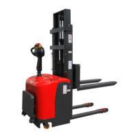 Chariot élévateur à palettes électrique HELI 2 tonnes, 48V Lithium-Ion, pneus PU, mât à deux étages, utilisation debout, intérieur/extérieur