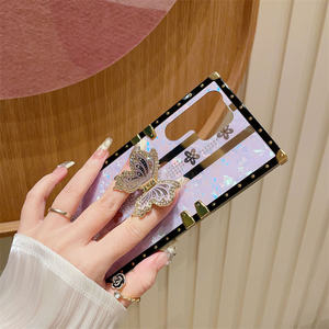 Custodie per telefono quadrate di lusso alla moda per <span class=keywords><strong>Samsung</strong></span> Galaxy S24 <span class=keywords><strong>ultra</strong></span> S23 S22 <span class=keywords><strong>S21</strong></span> A13 A14 Bling Holder cavalletto nuova custodia per telefono - Product Image 4