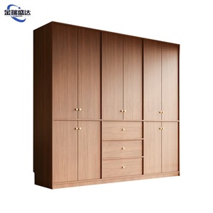 Jinruishengda Nuevo <span class=keywords><strong>Armario</strong></span> Minimalista de Bambú con Puertas Batientes y Cajones, Conjunto de Almacenamiento de Lujo Ligero de Gran Capacidad para Dormitorio - Product Image 6