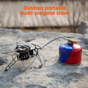 Réchaud multifonctionnel portable à gazole, essence, alcool, kérosène, brûleur coupe-vent pour pique-nique et camping - Product Image 2