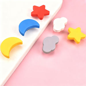 Gagang Lemari Anak Sofia High Door, Gagang Pintu Laci Kartun Lucu, Bahan Eksterior Karet+Paduan Seng Bentuk Bintang - Product Image 1