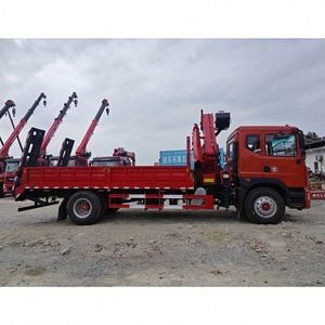 Camion grue à plateau pliable Dongfeng D9, 8 tonnes, grue à flèche hydraulique pliable, véhicule de transport multifonctionnel - Product Image 4