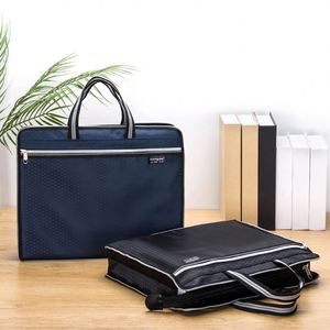 Portable Lightweight File Organizer Bag, Canvas Waterproof Laptop Bags 14 Inches <b>Briefcase</b> Bag for Men Business Custom Logo - Product Image 5