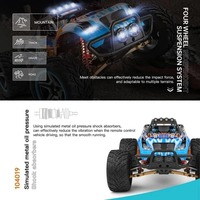 WLtoys 104019 1/10 4WD Brushless RC Monster Truck 55km/h Voiture tout-terrain Bigfoot haute vitesse avec engrenages métalliques et éclairage LED RTR Jouet