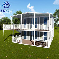 Maison conteneur de luxe préfabriquée et mobile, prête à l'emploi, extensible, avec cuisine, disponible en 40Ft, 20Ft, 30Ft, Villa préfabriquée, Maison portable