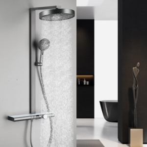 Juego de ducha de lujo personalizado OEM/ODM de latón para baño con efecto lluvia, mezclador de ducha para baño - Product Image 2