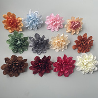 Tête de dahlia de 10 cm en tissu de soie, accessoire floral artificiel pour couronnes, corsages, boîtes cadeaux et décorations DIY, Bone Shooting China