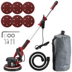 1250W Mạnh Mẽ 7 Tốc Độ Biến Tường Sander Điện Vách Thạch Cao Sander Với Chân Không Cho Trần Và Tường Máy Xay