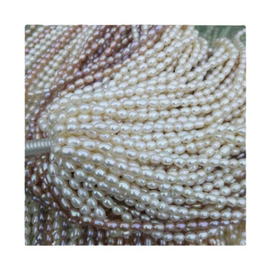 Cuentas de Perlas de Agua Dulce Blancas Hechas a Mano para Bisutería, Cuentas de Arroz de 2-9 mm, Cuentas Sueltas Pequeñas, Naturales, de Luz Intensa - Product Image 5