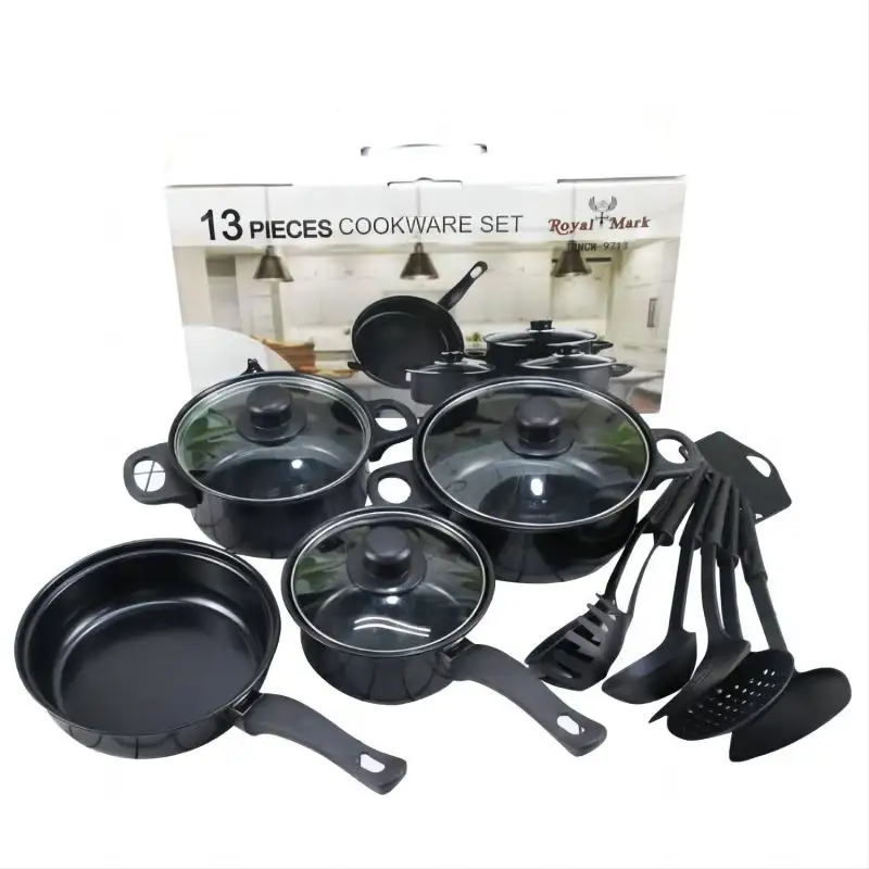 Bán buôn 13 cái đúc sắt chậu và chảo không dính Cookware sets Chứng Khoán nồi chảo Chảo đa-mảnh bếp Cookware Set