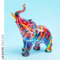 Mestieri della resina della scultura dell'elefante dei mestieri della resina della decorazione domestica di lusso leggera nordica