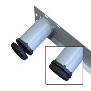 Lemari arsip besi pintu ganda dengan 4 rak kabinet penyimpanan logam hitam - Product Image 6