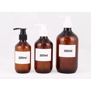 Tùy chỉnh màu hổ phách nhựa Chai PET 200ml 300ml <span class=keywords><strong>500ml</strong></span> <span class=keywords><strong>Cosmo</strong></span> Vòng chai dầu gội đầu với bơm chai bao bì - Product Image 2