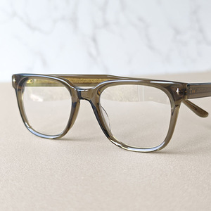 Monturas de Gafas de Acetato Vintage, Montura Completa, Unisex, Color Marrón Cristal, para Uso Diario - Product Image 1