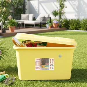 120L Modern Design Eco Friendly PP Plastic Storage Bin 76x53x49cm Virgin Material Heavy Duty Airtight <b>Stackable</b> Waterproof <b>Box</b> - Product Image 1