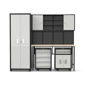 JZD Staal Werkbank voor Garage met Gereedschapskast met Gereedschap en Mobiele Gereedschapswagen met Gereedschap voor Opslag in Garagekasten - Product Image 3