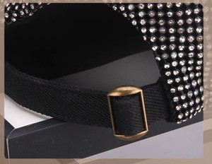 Cappellino da baseball con strass neri e bianchi, modello hip hop, da donna, ultimo modello di moda. - Product Image 3