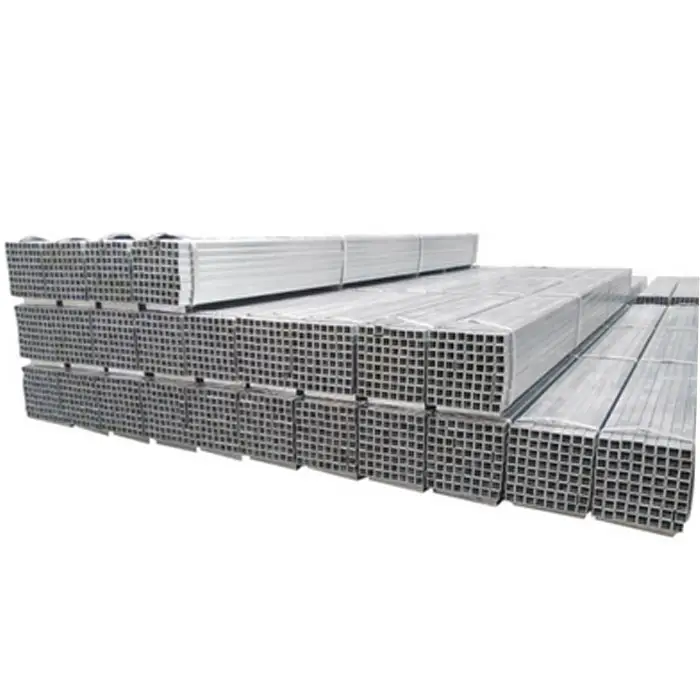 ASTM A500 Structures Tuyaux ERW Gi Tube à section creuse en acier carré enduit de zinc Tuyau en acier soudé galvanisé Prix