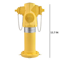 Statue de Hydrant Jaune de 16 Pouces - Poteau d'Entraînement pour Chien et Décoration de Jardin Extérieur