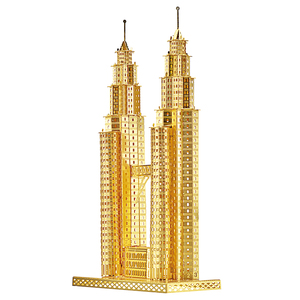 Piececool <span class=keywords><strong>PETRONAS</strong></span> TOWERS, Kits de <span class=keywords><strong>Arquitectura</strong></span> Educativa Clásica para Armar, Rompecabezas Metálico 3D de un Edificio Famoso, Regalo para Adultos - Product Image 2