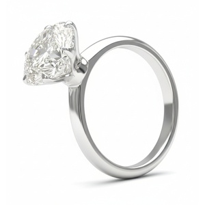 Buy Lab Grown Diamond <b>Solitaire</b> <b>Ring</b> 925 <b>Silver</b> / 10KT 14KT 18KT White Gold Finish Classic Engagement <b>Ring</b> - Product Image 1