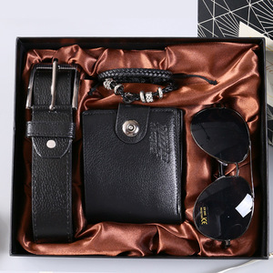 Cross Border Men Gift Set Wallet Belt Bracelet Sunglasses Valentine's Day Father's Day <b>Present</b> <b>Box</b> - Product Image 1