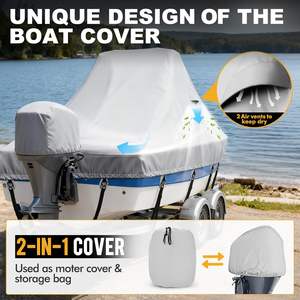 Funda para Barco OBD Stern Tower 600D, Ajustable con Hebilla Metálica, Resistente al Agua y a Desgarros, para Reemplazo/Reparación, Longitud de 18'-20' - Product Image 4