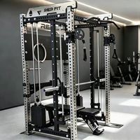 Machine Smith Commerciale Robuste avec Crossover par Câbles et Accessoires Intégrés pour Usage en Salle de Sport