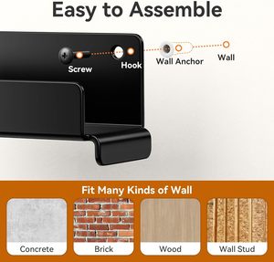 Heavy Duty Anti Slip Steel <b>Ladder</b> Hanger Wall Mount Garage <b>Storage</b> <b>Hook</b> Utility Organizer For Wheelbarrow Folding Chair Patio Fu - Product Image 3