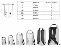 BSCI personnalisé léger de randonnée en nylon imperméable à l'eau bretelles sacs étanches sac à dos étanche