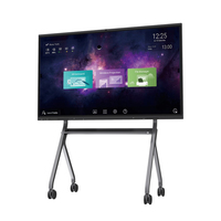 Tableau interactif intelligent ODM 4K Android OPS de 75 pouces avec écran tactile 40/20 points, fréquence de rafraîchissement de 120 Hz, caméra IA