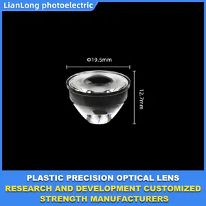 Lenti per lampade a binario a LED personalizzate del produttore materiale PMMA lente in plastica torcia lente COB