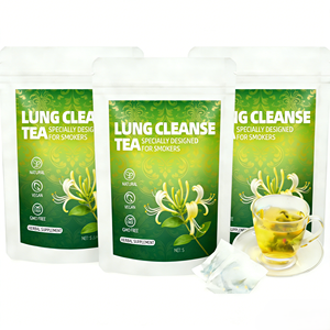 ชาดีท็อกซ์ปอดสดชื่นสำหรับผู้สูบบุหรี่ สูตร OEM ODM แบรนด์ส่วนตัว ผสมดอกสายน้ำผึ้งธรรมชาติ ช่วยทำความสะอาดปอด บรรเทาอาการไอและ<span class=keywords><strong>เสมหะ</strong></span> บรรจุ 20 ซองชา - Product Image 3