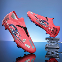 Chaussures de football FG haute performance pour hommes, en maille respirante, légères, avec semelle extérieure en TPU pour la vitesse, bottes de football professionnelles, vente en gros OEM ODM