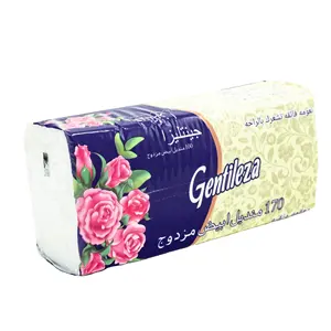 Various Size Small Size Colorful Recycled Pulp 500 Sheets Tissue Paper Box Facial Tissue 2 Ply Design Stock