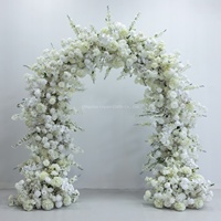 Arche de fleurs de mariage personnalisée, rangée de roses artificielles, décoration de fond pour la Saint-Valentin, fête, événement, décoration de scène